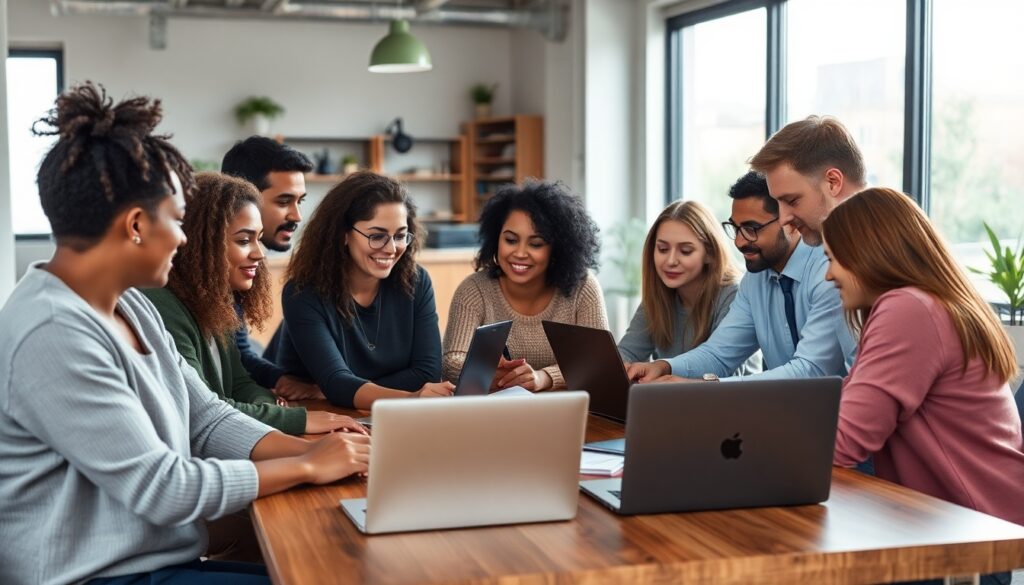 Image 3: SEO professionals working in a meeting