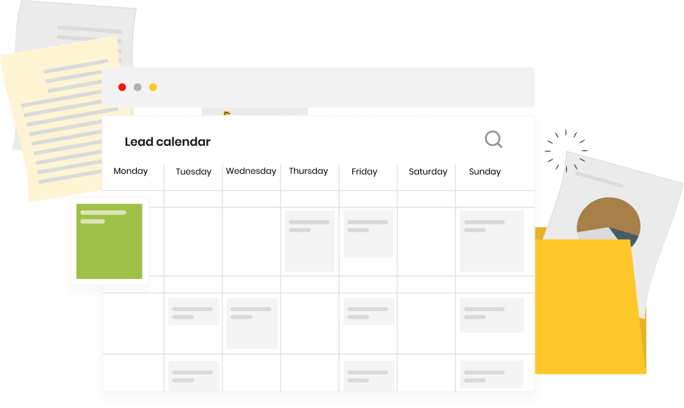 Leads calendar and planning