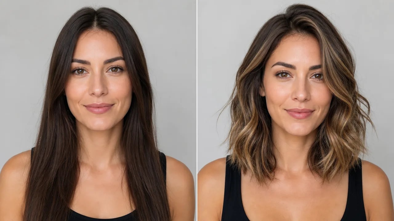 See a new haircut on your own face