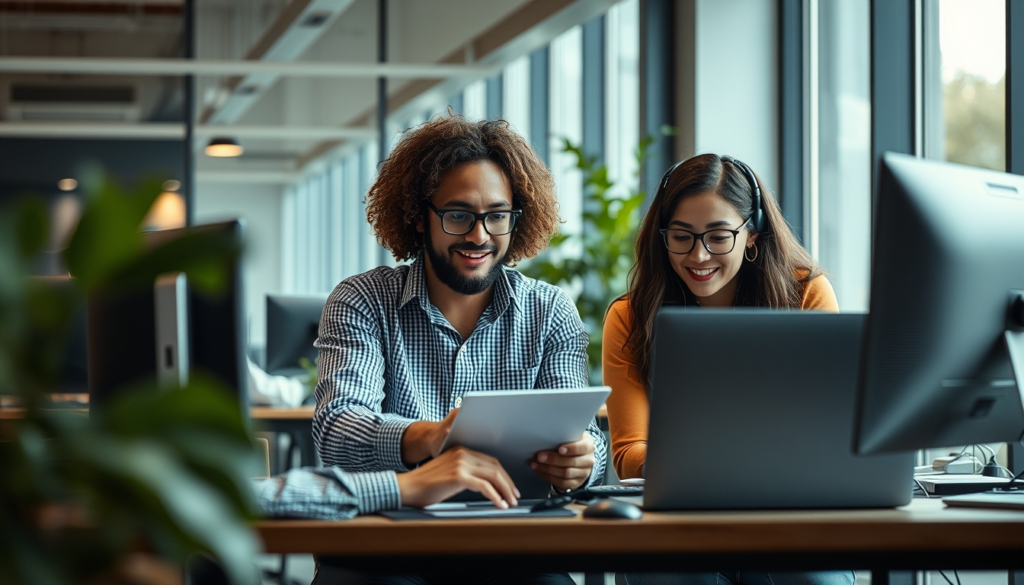 pareja analizando variantes de productos en un ecommerce