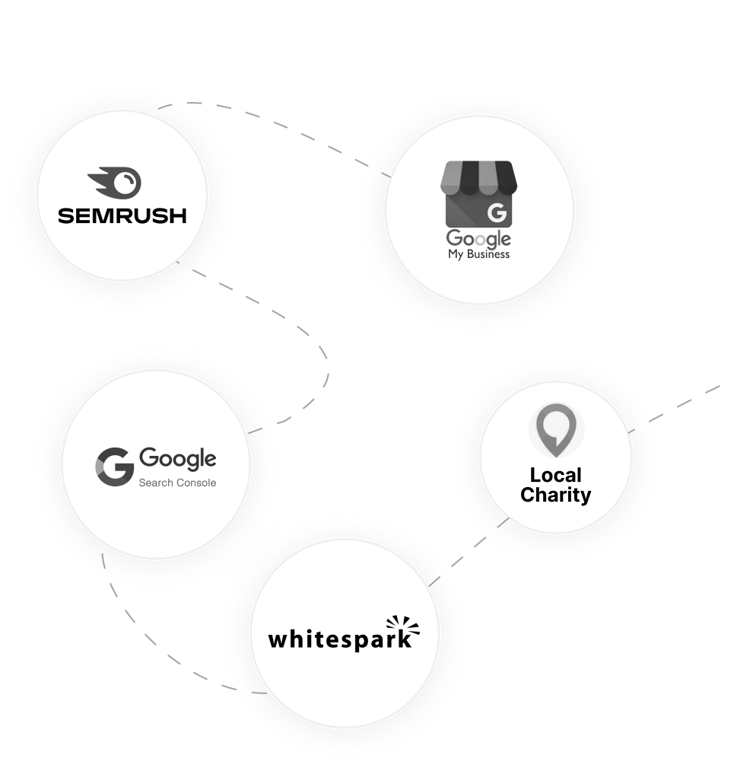 Local SEO tools: Semrush, Google Business, Whitespark