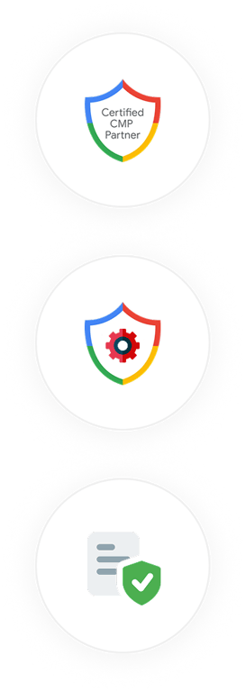 Certified CMP Partner and data privacy security badges