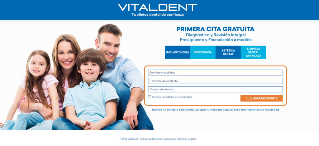 Image 7: Landing page Clinica Dental 2