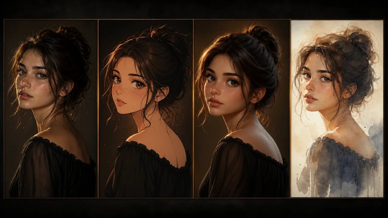 Any style, from photoreal to illustration