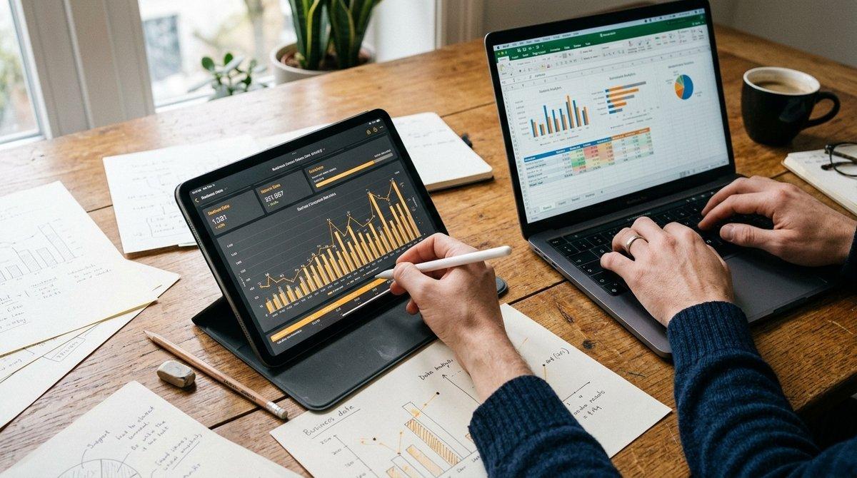 Profesional SEO analizando métricas y dashboards con datos extraídos vía API