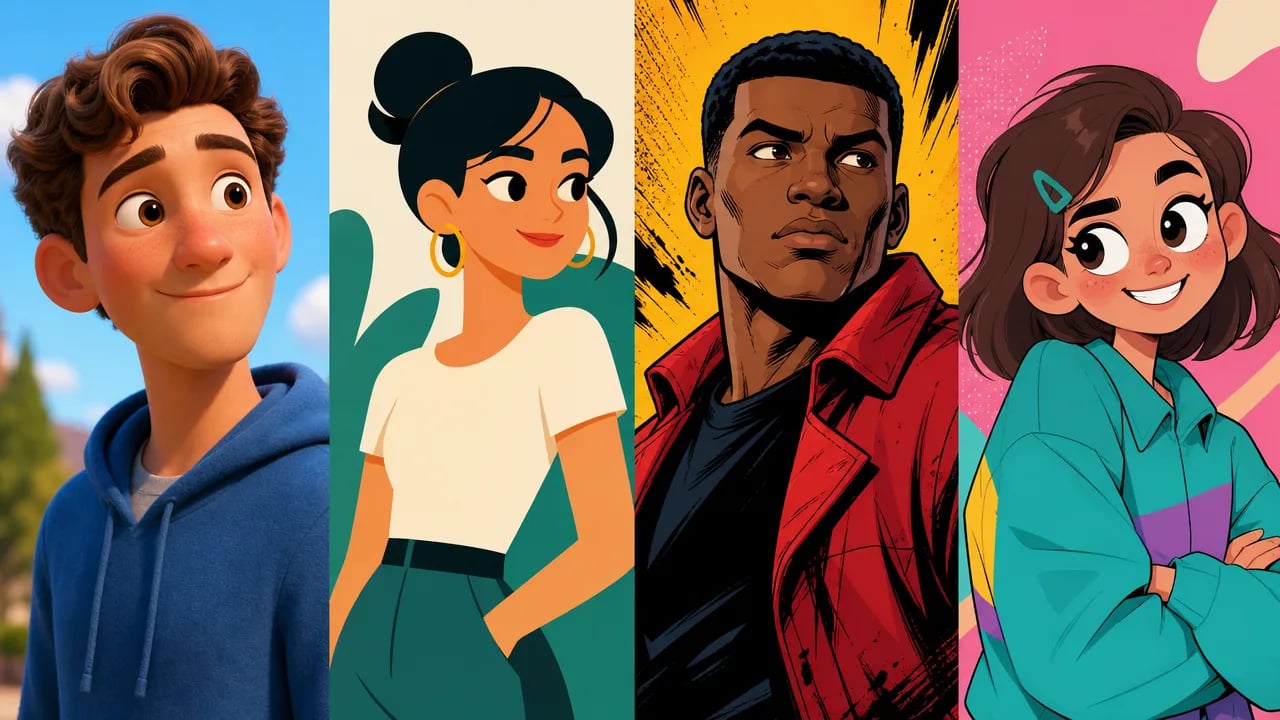 Pick the cartoon style that fits your vibe