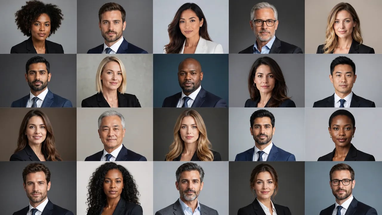 Retratos para LinkedIn, equipos y currículums