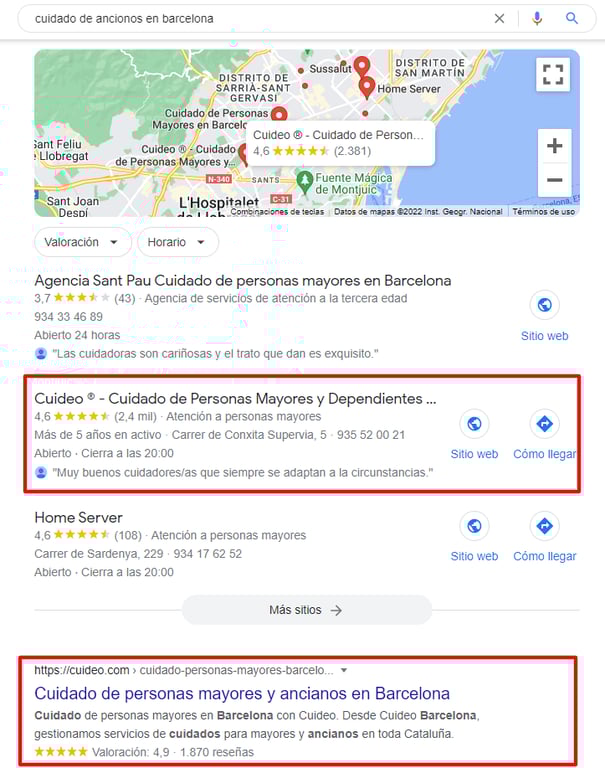 Una doble posición para la primera página:
