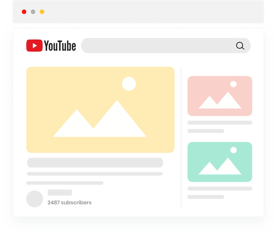 YouTube player with related videos