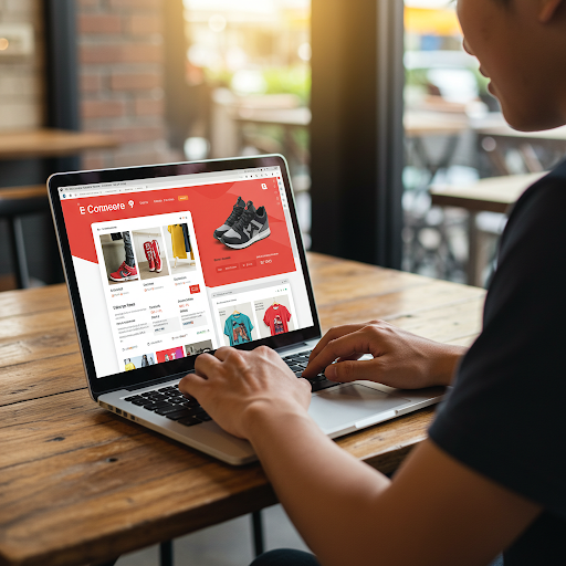 Dueño de negocio accediendo a google merchant center