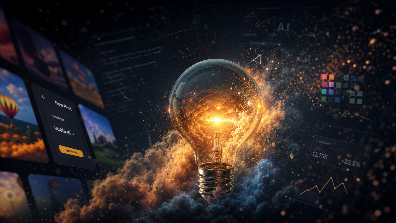 Generación de contenido de marketing con IA en vuela.ai