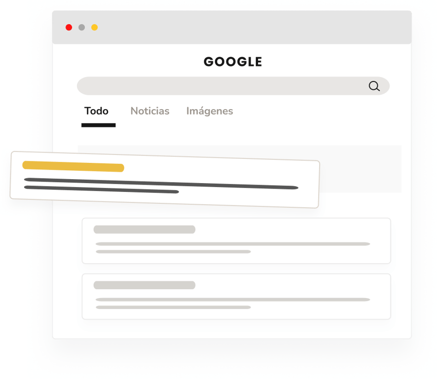 Resultados orgánicos en Google