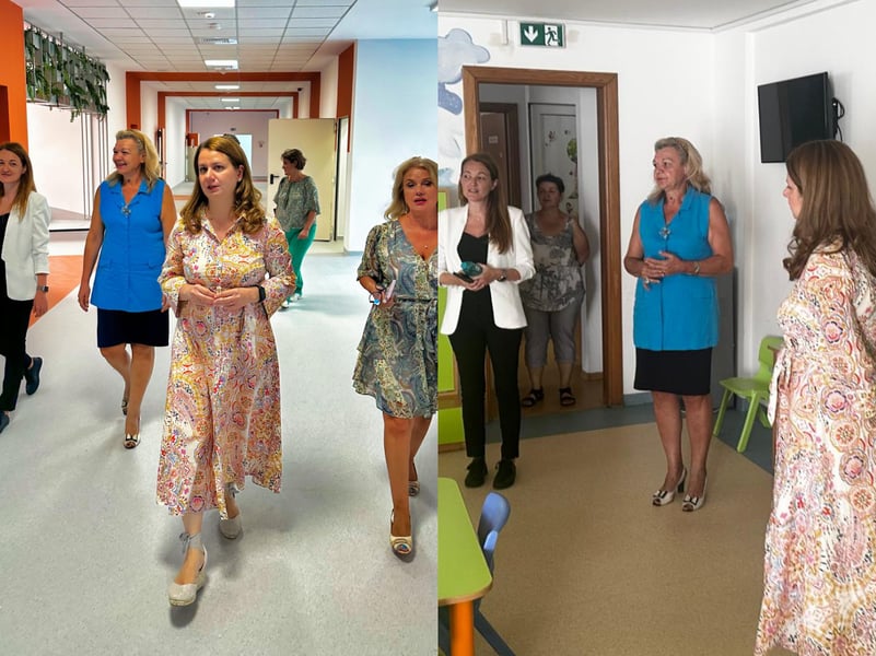 Ministra Ligia Deca, în vizită înainte de începerea anului școlar la o grădiniță și o școală renovate din Sectorul 6 – sectorul în care s-a înscris în PNL