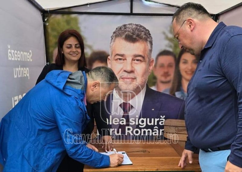 PSD Dâmbovița a început strângerea de semnături pentru candidatura lui Marcel Ciolacu