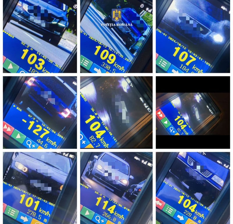 Șoferii vitezomani trași pe dreapta de polițiștii dâmbovițeni