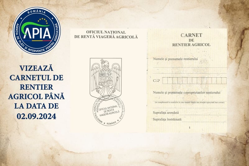 APIA: 2 septembrie, termen final de vizare a carnetelor de rentă viageră