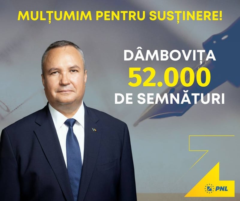 Pentru candidatura lui Nicolae Ciucă la alegerile prezidențiale au semnat 52 de mii de dâmbovițeni. Cam jumătate comparativ cu numărul de semnături strâns de PSD Dâmbovița pentru Marcel Ciolacu