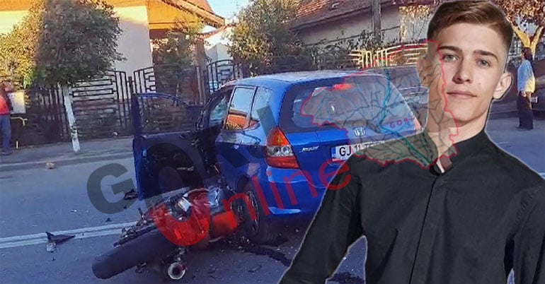A MURIT motociclistul implicat în accidentul rutier de pe strada Victoria din Tg-Jiu! Avea doar 18 ani!