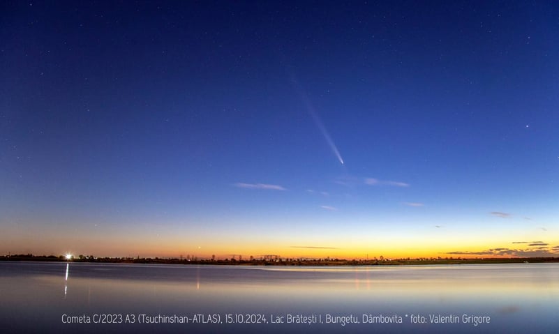 Cometa Atlas, vizibilă în această perioadă și în județul Dâmbovița