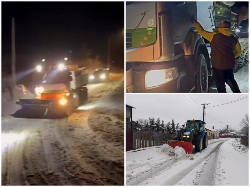 VIDEO/FOTO! Prefectul Marius Iorga a verificat situația drumurilor din Vrancea, în urma avertizărilor de ninsori, viscol și polei; acțiune de deszăpezire și la Soveja