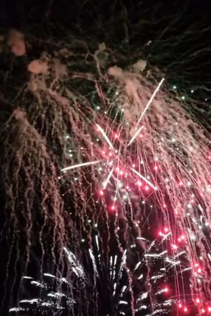 Foc de artificii în Parcul Central din Târgu Jiu, în Noaptea de Anul Nou