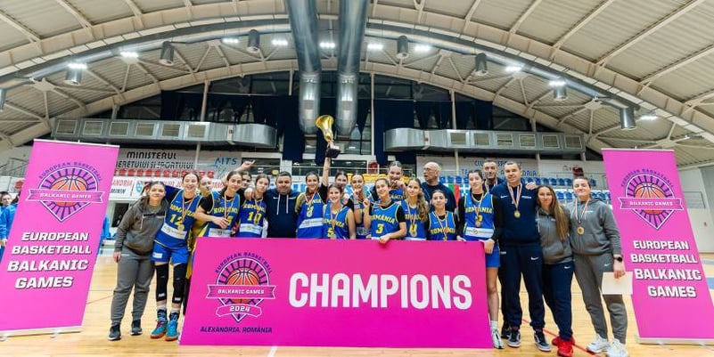 Naționala feminină U16 a României a câștigat Basketball Balkanic Games