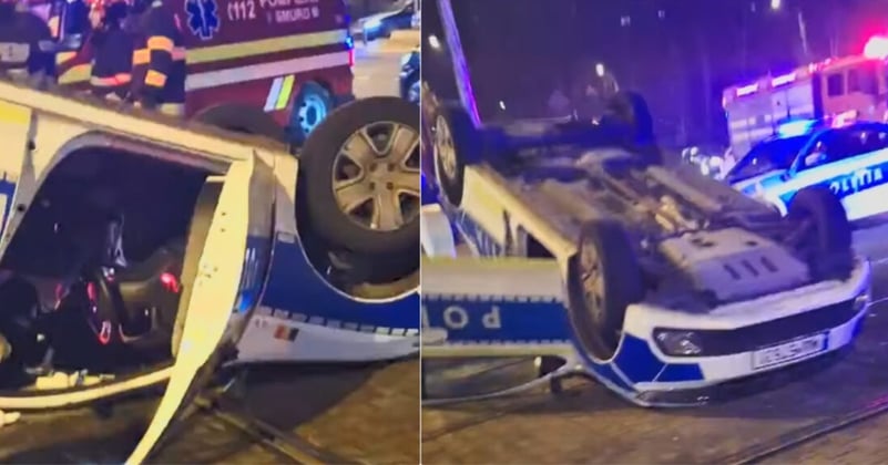 Video
O mașină de poliție aflată în misiune s-a răsturnat după impactul cu un autovehicul, în Capitală. O polițistă a ajuns la spital
