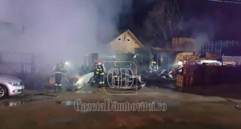 UPDATE Crevedia: Incendiul a fost lichidat