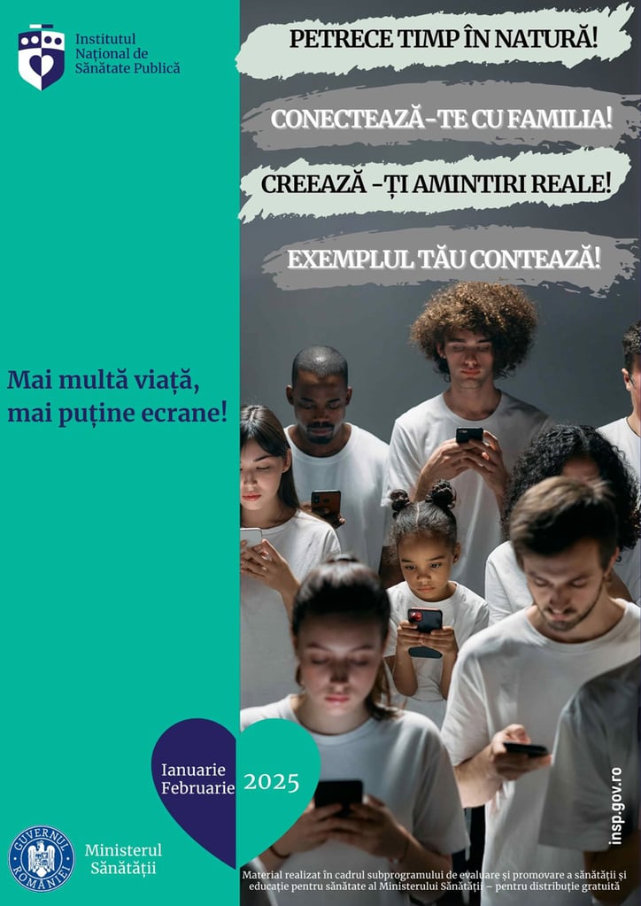 Campania „Mai multă viață, mai puține ecrane!” Pericolele dependenței tehnologice în rândul tinerilor