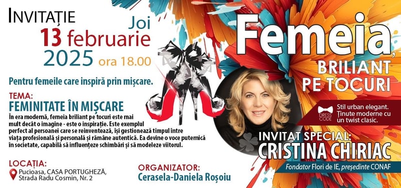 „Femeia Briliant pe Tocuri” – Evenimentul care celebrează eleganța, inspirația și succesul feminin