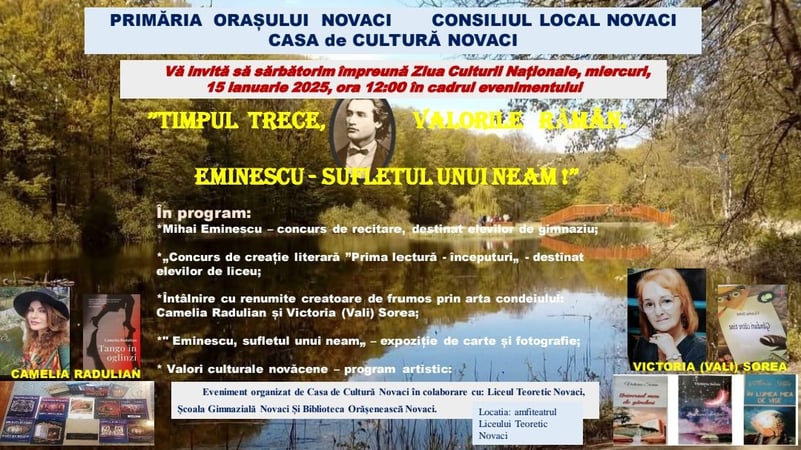 „Timpul trece … valorile rămân. Eminescu – sufletul unui neam”