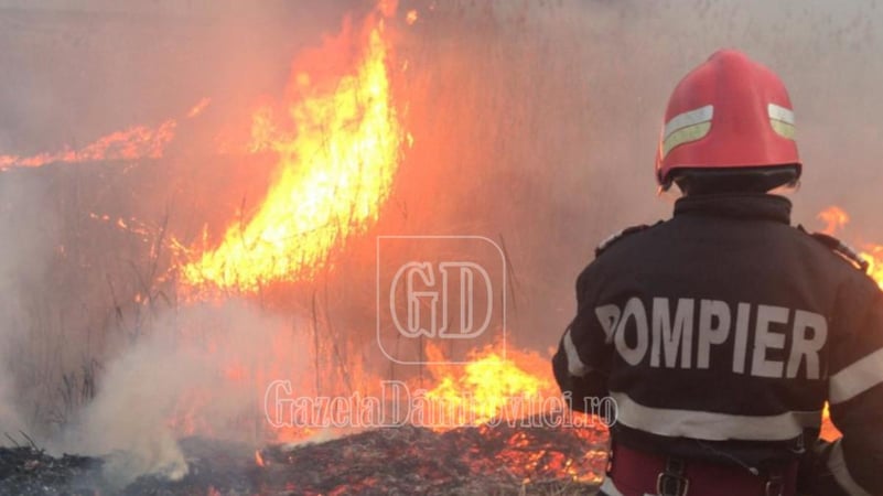 DÂRZA: Bărbat rănit într-un incendiu care i-a cuprins casa