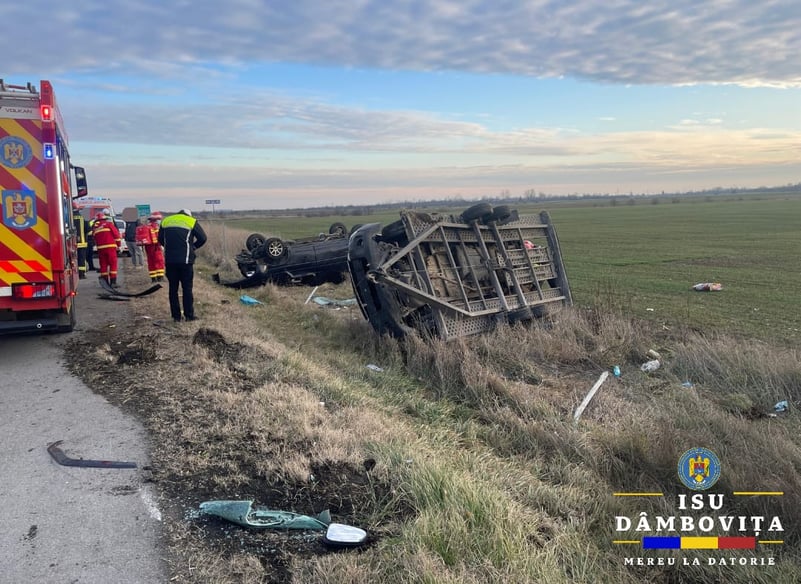 Accident grav pe Autostrada A1, la kilometrul 65, pe raza județului Dâmbovița