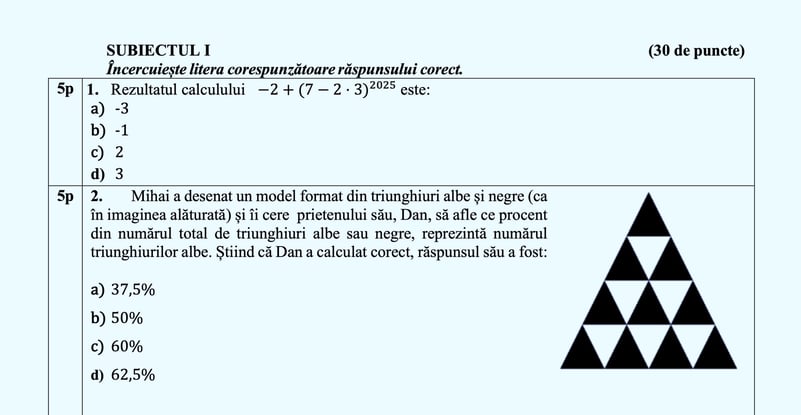 Simulare Evaluare Națională 2025. Subiectele la Limba română și Matematică, inclusiv pentru școlile cu predare în limba germană, maghiară și baremele de evaluare și notare – județul Hunedoara