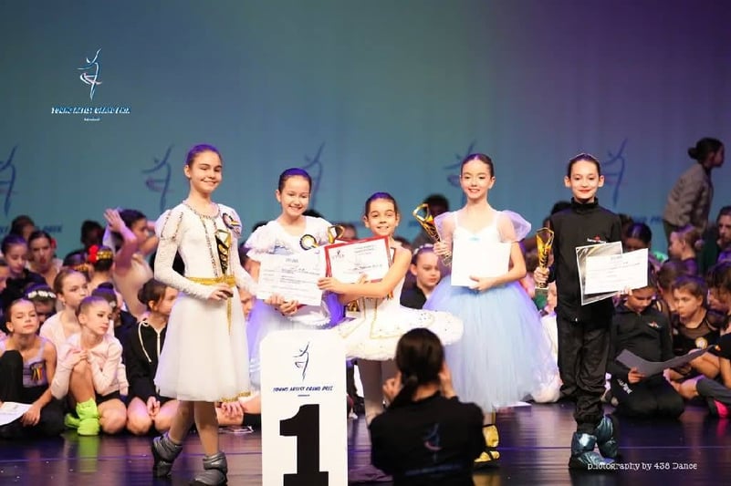 Clasare de excepție pentru dansatoarele dâmbovițene, la competiția „Young Artistic Grand Prix”