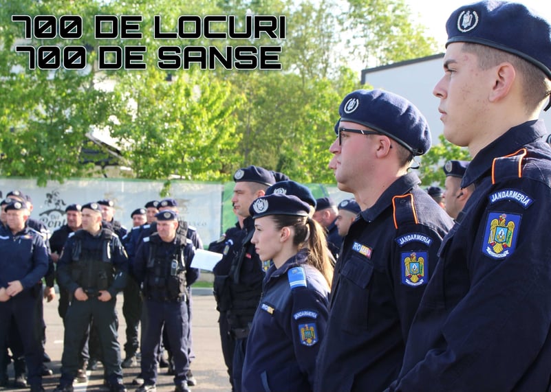 Sunt 700 de locuri. Ai 700 de șanse pentru a fi admis la școlile de subofițeri jandarmi!