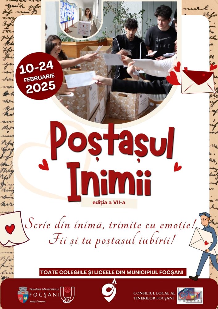Liceenii din Focșani sunt invitați să trimită scrisori la ”Poștașul Inimii”
