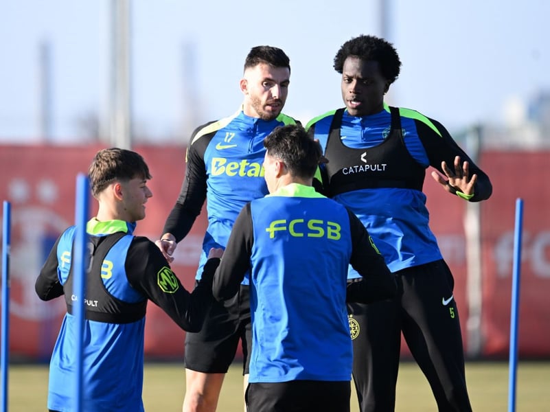 FOTO FCSB a susținut ultimul antrenament înaintea meciului cu Lyon » Absențe importante și o revenire așteptată de fani