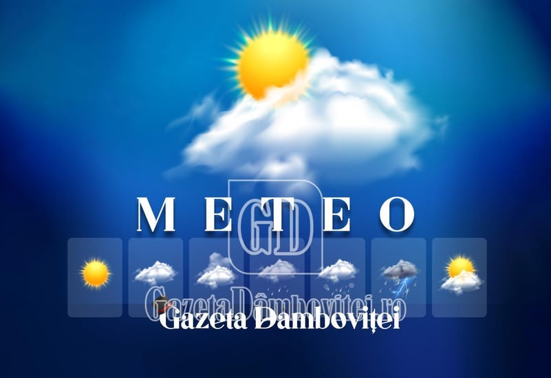 Week-end ploios în Dâmbovița. De luni, soarele se arată mai mult pe cer