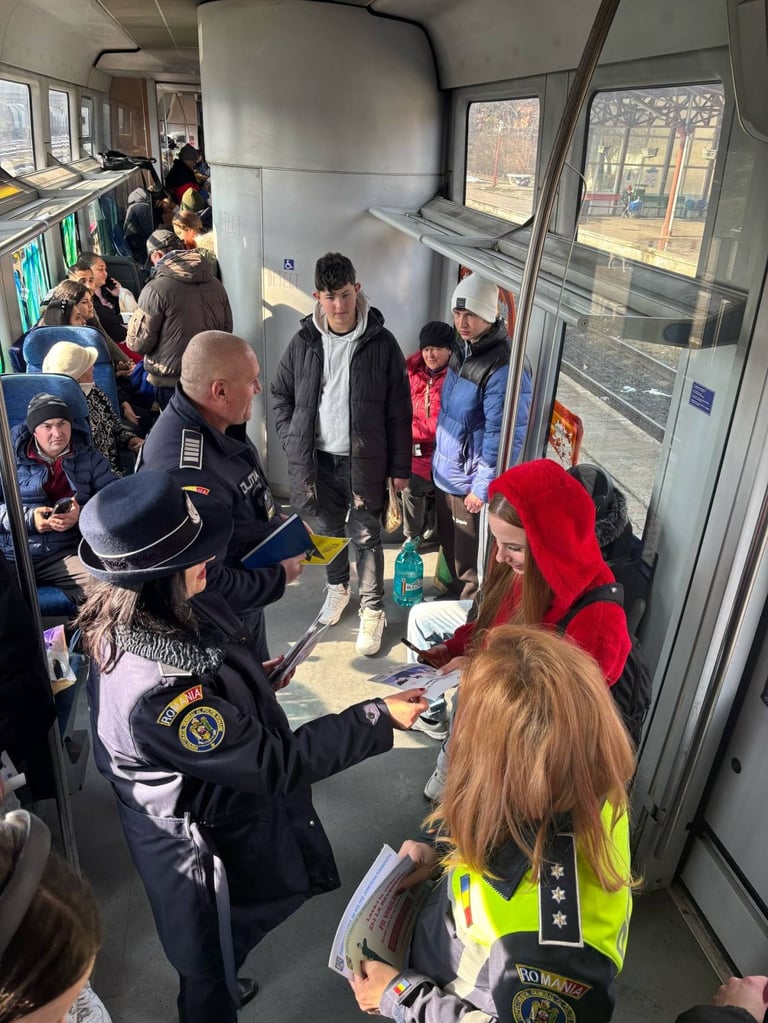 Acțiune de prevenire a faptelor antisociale, pe ruta feroviara Târgoviște – Titu