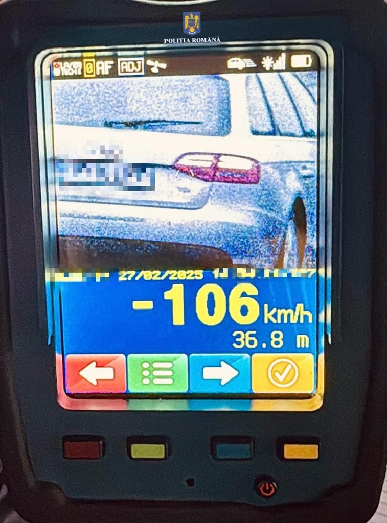Razie a Poliției din Târgoviște pentru combaterea vitezei excesive