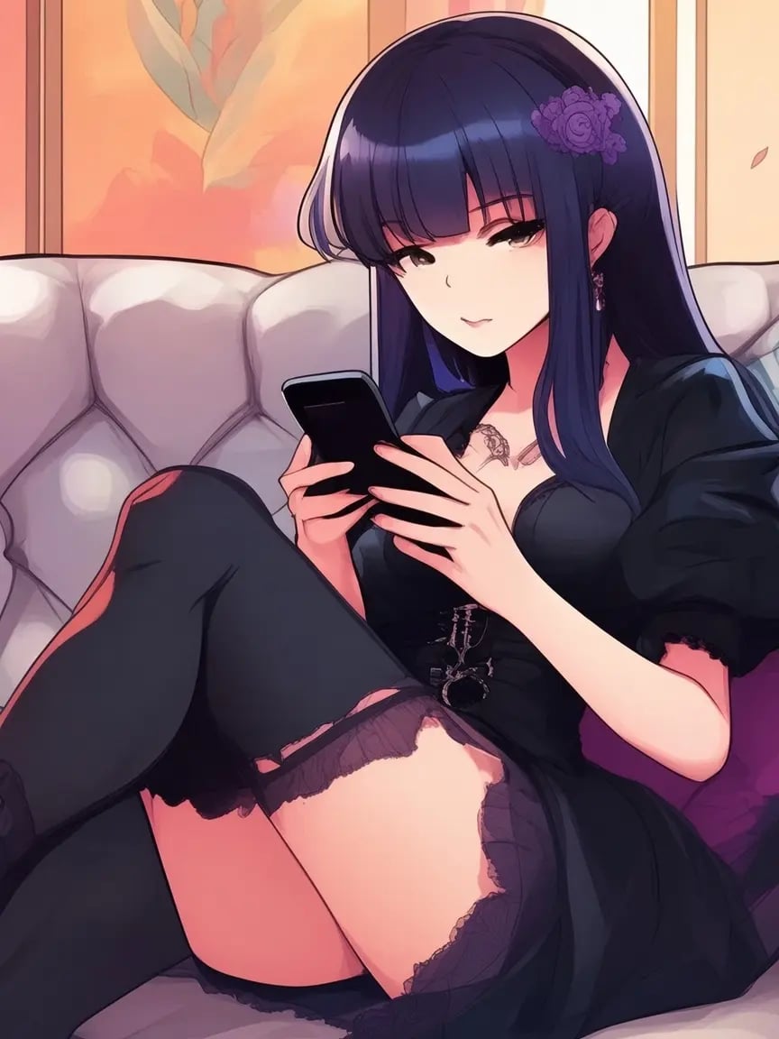 The Goth on Her Phone