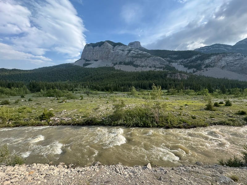 River after two days heavy rain