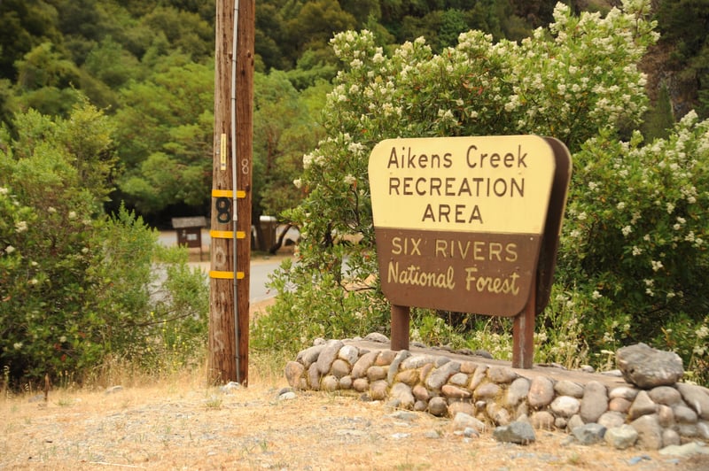 Aikens Creek Recreation Area Sign