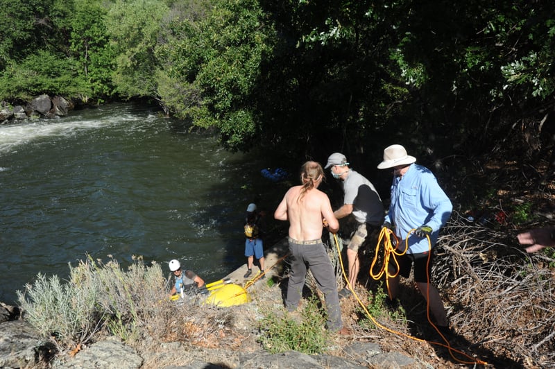 Lower Boats Down at Copco 2 Dam