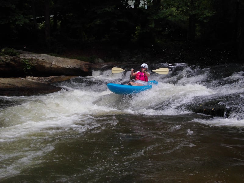 Cherry going over Blackberry Falls