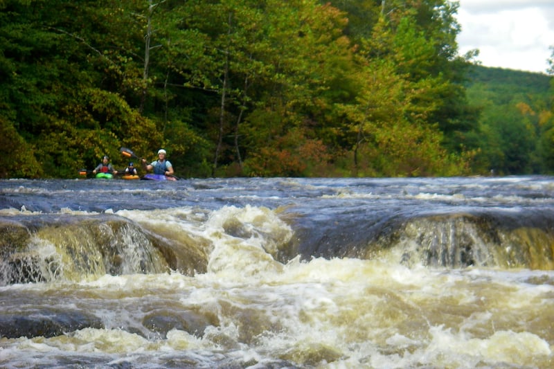 Approaching the broken dam