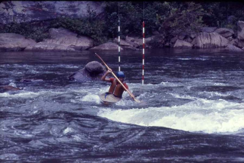 Dan Isbister at the Yough Slalom 1974