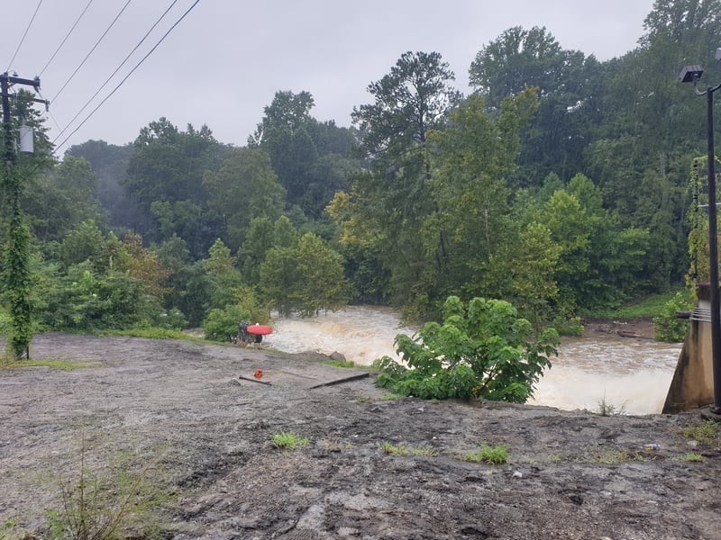  on Falling Creek @Spillway to Iron Works
