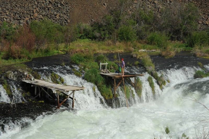 Fishing at Sherars Falls